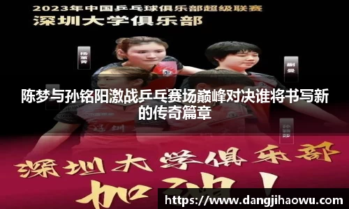 陈梦与孙铭阳激战乒乓赛场巅峰对决谁将书写新的传奇篇章